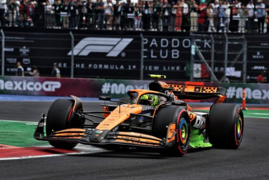 Lando Norris (GBR) McLaren MCL38.
26.10.2024. Formula 1 World Championship, Rd 20, Mexican Grand Prix, Mexico City, Mexico, Qualifying Day.
- www.xpbimages.com, EMail: requests@xpbimages.com © Copyright: Moy / XPB Images