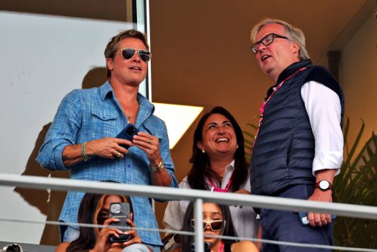 Brad Pitt (USA) Actor.
27.10.2024. Formula 1 World Championship, Rd 20, Mexican Grand Prix, Mexico City, Mexico, Race Day.
- www.xpbimages.com, EMail: requests@xpbimages.com © Copyright: Batchelor / XPB Images