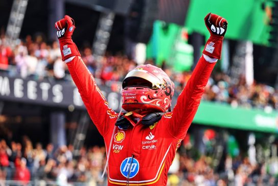 Race winner Carlos Sainz Jr (ESP) Ferrari celebrates in parc ferme.
27.10.2024. Formula 1 World Championship, Rd 20, Mexican Grand Prix, Mexico City, Mexico, Race Day.
- www.xpbimages.com, EMail: requests@xpbimages.com © Copyright: Batchelor / XPB Images