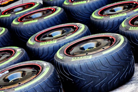 Pirelli intermediate tyres.
31.10.2024. Formula 1 World Championship, Rd 21, Brazilian Grand Prix, Sao Paulo, Brazil, Preparation Day.
- www.xpbimages.com, EMail: requests@xpbimages.com © Copyright: Batchelor / XPB Images