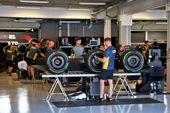 Pirelli tyre technicians.
31.10.2024. Formula 1 World Championship, Rd 21, Brazilian Grand Prix, Sao Paulo, Brazil, Preparation Day.
- www.xpbimages.com, EMail: requests@xpbimages.com © Copyright: Batchelor / XPB Images