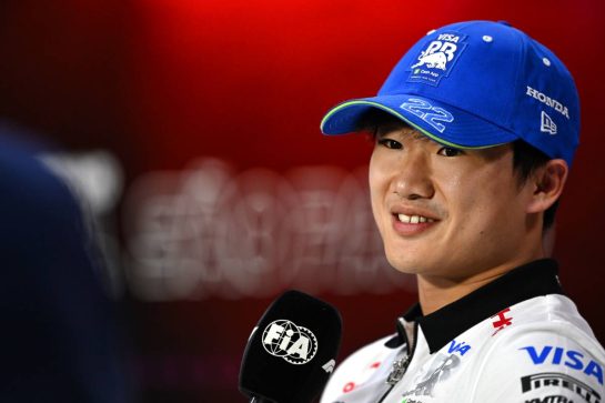 Yuki Tsunoda (JPN) RB in the FIA Press Conference.
31.10.2024. Formula 1 World Championship, Rd 21, Brazilian Grand Prix, Sao Paulo, Brazil, Preparation Day.
- www.xpbimages.com, EMail: requests@xpbimages.com © Copyright: Price / XPB Images
