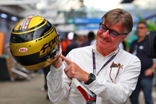 Gaetan Vigneron (BEL) celebrates his 600th F1 Grand Prix attendance.
31.10.2024. Formula 1 World Championship, Rd 21, Brazilian Grand Prix, Sao Paulo, Brazil, Preparation Day.
- www.xpbimages.com, EMail: requests@xpbimages.com © Copyright: XPB Images