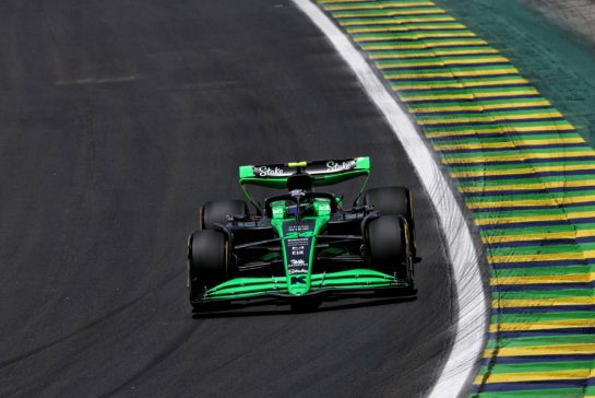 Zhou Guanyu (CHN) Sauber C44.
01.11.2024. Formula 1 World Championship, Rd 21, Brazilian Grand Prix, Sao Paulo, Brazil, Sprint Qualifying Day.
- www.xpbimages.com, EMail: requests@xpbimages.com © Copyright: Staley / XPB Images