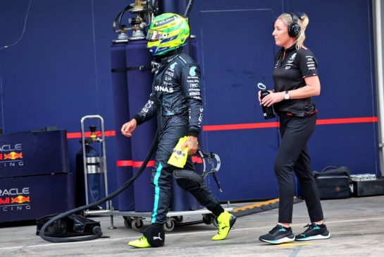 Lewis Hamilton (GBR) Mercedes AMG F1.
01.11.2024. Formula 1 World Championship, Rd 21, Brazilian Grand Prix, Sao Paulo, Brazil, Sprint Qualifying Day.
- www.xpbimages.com, EMail: requests@xpbimages.com © Copyright: Batchelor / XPB Images