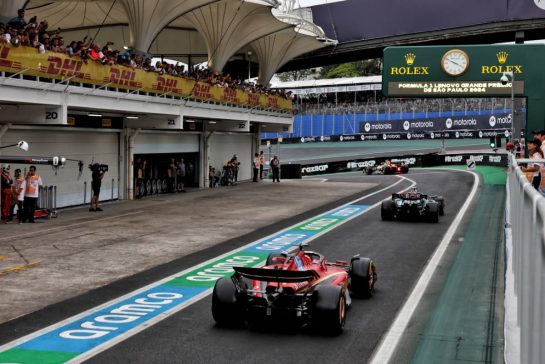 Charles Leclerc (MON) Ferrari SF-24 leaves the pits.
01.11.2024. Formula 1 World Championship, Rd 21, Brazilian Grand Prix, Sao Paulo, Brazil, Sprint Qualifying Day.
- www.xpbimages.com, EMail: requests@xpbimages.com © Copyright: Batchelor / XPB Images