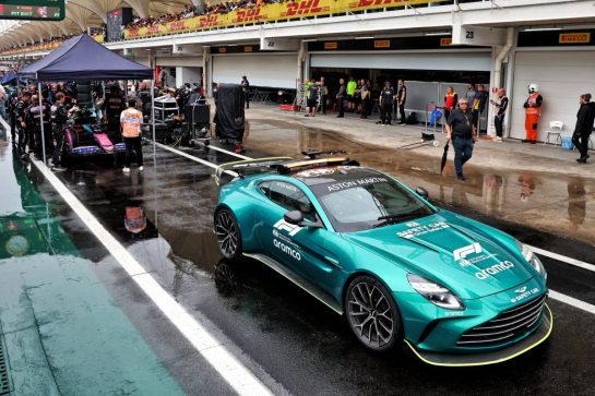 Esteban Ocon (FRA) Alpine F1 Team A524 behind the Aston Martin FIA Safety Car while the race is red flagged.
03.11.2024. Formula 1 World Championship, Rd 21, Brazilian Grand Prix, Sao Paulo, Brazil, Race Day.
- www.xpbimages.com, EMail: requests@xpbimages.com © Copyright: Batchelor / XPB Images