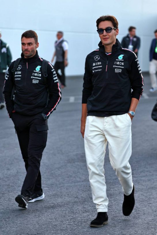 George Russell (GBR) Mercedes AMG F1.
20.11.2024. Formula 1 World Championship, Rd 22, Las Vegas Grand Prix, Las Vegas, Nevada, USA, Preparation Day.
- www.xpbimages.com, EMail: requests@xpbimages.com © Copyright: Batchelor / XPB Images