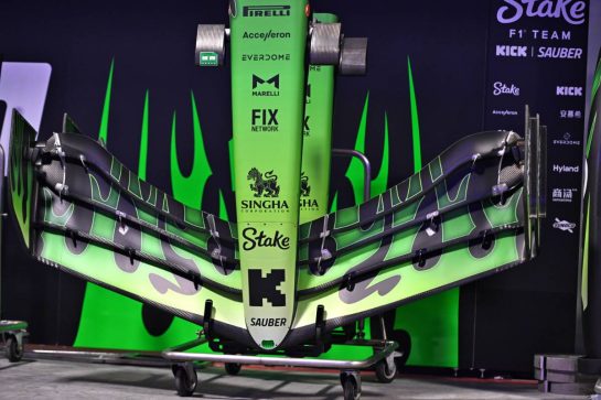 Sauber C44 front wing.
20.11.2024. Formula 1 World Championship, Rd 22, Las Vegas Grand Prix, Las Vegas, Nevada, USA, Preparation Day.
- www.xpbimages.com, EMail: requests@xpbimages.com © Copyright: Price / XPB Images