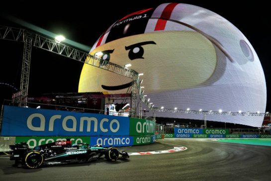 George Russell (GBR) Mercedes AMG F1 W15.
21.11.2024. Formula 1 World Championship, Rd 22, Las Vegas Grand Prix, Las Vegas, Nevada, USA, Practice Day
- www.xpbimages.com, EMail: requests@xpbimages.com © Copyright: Charniaux / XPB Images