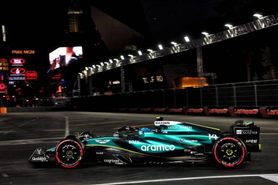 Fernando Alonso (ESP) Aston Martin F1 Team AMR24.
21.11.2024. Formula 1 World Championship, Rd 22, Las Vegas Grand Prix, Las Vegas, Nevada, USA, Practice Day
- www.xpbimages.com, EMail: requests@xpbimages.com © Copyright: Charniaux / XPB Images