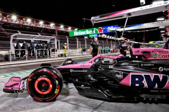 Esteban Ocon (FRA) Alpine F1 Team A524 leaves the pits.
22.11.2024. Formula 1 World Championship, Rd 22, Las Vegas Grand Prix, Las Vegas, Nevada, USA, Qualifying Day.
- www.xpbimages.com, EMail: requests@xpbimages.com © Copyright: Batchelor / XPB Images