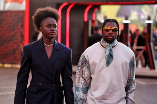 (L to R): Junelle Bromfield (JAM) Athlete with her boyfriend Noah Lyles (USA) Athlete.
22.11.2024. Formula 1 World Championship, Rd 22, Las Vegas Grand Prix, Las Vegas, Nevada, USA, Qualifying Day.
- www.xpbimages.com, EMail: requests@xpbimages.com © Copyright: Moy / XPB Images
