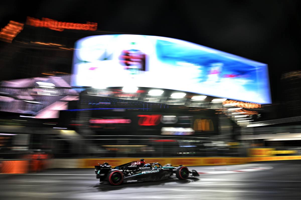 George Russell (GBR) Mercedes AMG F1 W15. 22.11.2024. Formula 1 World Championship, Rd 22, Las Vegas Grand Prix, Las Vegas, Nevada, USA, Qualifying Day. - www.xpbimages.com, EMail: requests@xpbimages.com © Copyright: Price / XPB Images