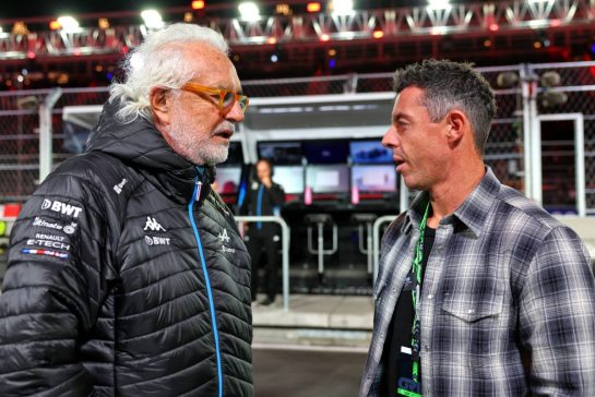 (L to R): Flavio Briatore (ITA) Alpine F1 Team Executive Advisor with Rory McIlroy (GBR) Professional Golfer and Otro Capital Alpine F1 Team Investor.
23.11.2024. Formula 1 World Championship, Rd 22, Las Vegas Grand Prix, Las Vegas, Nevada, USA, Race Day.
- www.xpbimages.com, EMail: requests@xpbimages.com © Copyright: Batchelor / XPB Images