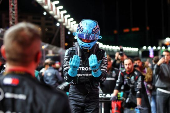 George Russell (GBR) Mercedes AMG F1 W15 on the grid.
23.11.2024. Formula 1 World Championship, Rd 22, Las Vegas Grand Prix, Las Vegas, Nevada, USA, Race Day.
- www.xpbimages.com, EMail: requests@xpbimages.com © Copyright: Charniaux / XPB Images