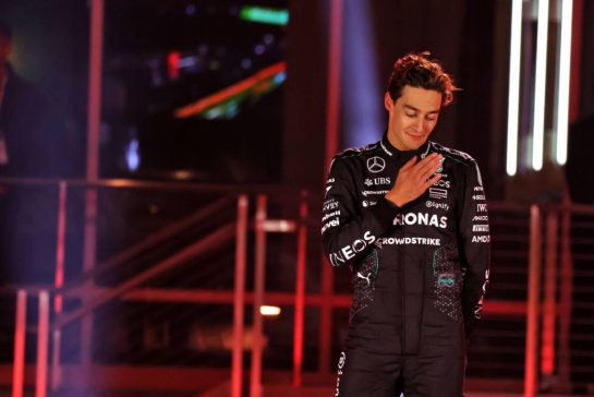 Race winner George Russell (GBR) Mercedes AMG F1 celebrates on the podium.
23.11.2024. Formula 1 World Championship, Rd 22, Las Vegas Grand Prix, Las Vegas, Nevada, USA, Race Day.
- www.xpbimages.com, EMail: requests@xpbimages.com © Copyright: Moy / XPB Images