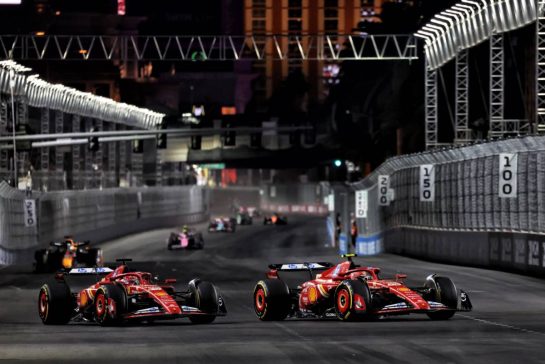 Carlos Sainz Jr (ESP) Ferrari SF-24 and Charles Leclerc (MON) Ferrari SF-24.
23.11.2024. Formula 1 World Championship, Rd 22, Las Vegas Grand Prix, Las Vegas, Nevada, USA, Race Day.
- www.xpbimages.com, EMail: requests@xpbimages.com © Copyright: Moy / XPB Images