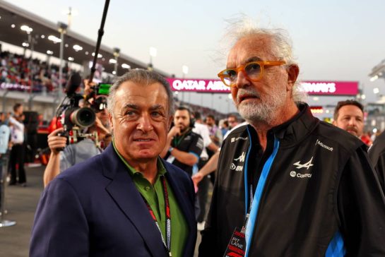 (L to R): Jean Alesi (FRA) with Flavio Briatore (ITA) Alpine F1 Team Executive Advisor on the grid.
30.11.2024. Formula 1 World Championship, Rd 23, Qatar Grand Prix, Doha, Qatar, Sprint and Qualifying Day.
- www.xpbimages.com, EMail: requests@xpbimages.com © Copyright: Coates / XPB Images