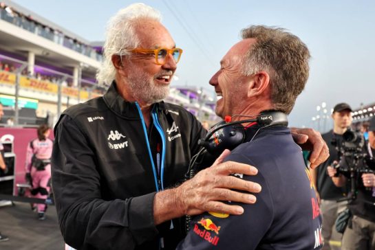 (L to R): Flavio Briatore (ITA) Alpine F1 Team Executive Advisor with Christian Horner (GBR) Red Bull Racing Team Principal on the grid.
30.11.2024. Formula 1 World Championship, Rd 23, Qatar Grand Prix, Doha, Qatar, Sprint and Qualifying Day.
- www.xpbimages.com, EMail: requests@xpbimages.com © Copyright: Moy / XPB Images