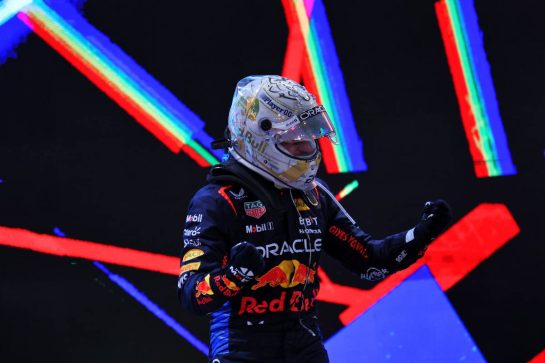 Race winner Max Verstappen (NLD) Red Bull Racing celebrates in parc ferme.
01.12.2024. Formula 1 World Championship, Rd 23, Qatar Grand Prix, Doha, Qatar, Race Day.
- www.xpbimages.com, EMail: requests@xpbimages.com © Copyright: Staley / XPB Images