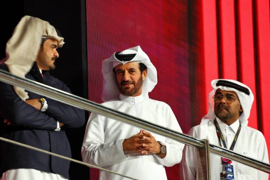 Mohammed Bin Sulayem (UAE) FIA President (Centre) on the podium.
01.12.2024. Formula 1 World Championship, Rd 23, Qatar Grand Prix, Doha, Qatar, Race Day.
- www.xpbimages.com, EMail: requests@xpbimages.com © Copyright: Coates / XPB Images
