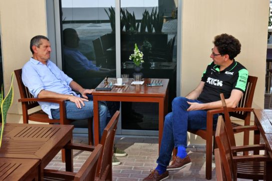(L to R): Guenther Steiner (ITA) with Mattia Binotto (ITA) Sauber Motorsport Chief Operating and Chief Technical Officer.
06.12.2024. Formula 1 World Championship, Rd 24, Abu Dhabi Grand Prix, Yas Marina Circuit, Abu Dhabi, Practice Day.
- www.xpbimages.com, EMail: requests@xpbimages.com © Copyright: Batchelor / XPB Images