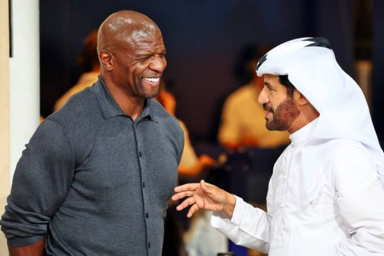 (L to R): Terry Crews (USA) Actor with Mohammed Bin Sulayem (UAE) FIA President.
07.12.2024. Formula 1 World Championship, Rd 24, Abu Dhabi Grand Prix, Yas Marina Circuit, Abu Dhabi, Qualifying Day.
- www.xpbimages.com, EMail: requests@xpbimages.com © Copyright: Batchelor / XPB Images