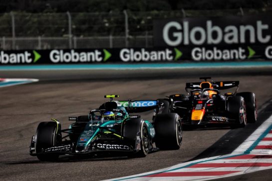 Fernando Alonso (ESP) Aston Martin F1 Team AMR24.
08.12.2024. Formula 1 World Championship, Rd 24, Abu Dhabi Grand Prix, Yas Marina Circuit, Abu Dhabi, Race Day.
- www.xpbimages.com, EMail: requests@xpbimages.com © Copyright: Charniaux / XPB Images