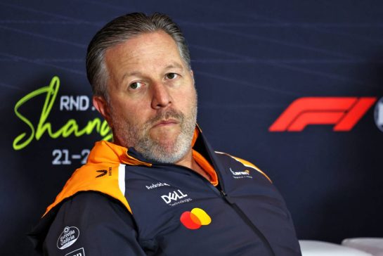 Zak Brown (USA) McLaren Executive Director in the FIA Press Conference.
21.03.2025. Formula 1 World Championship, Rd 2, Chinese Grand Prix, Shanghai, China, Sprint Qualifying Day.
- www.xpbimages.com, EMail: requests@xpbimages.com © Copyright: Moy / XPB Images