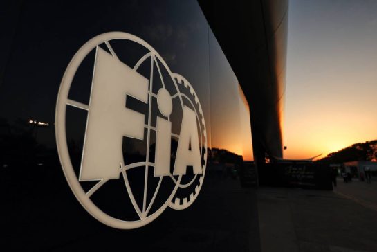 Paddock atmosphere - FIA logo at sunset.
21.03.2025. Formula 1 World Championship, Rd 2, Chinese Grand Prix, Shanghai, China, Sprint Qualifying Day.
- www.xpbimages.com, EMail: requests@xpbimages.com © Copyright: Moy / XPB Images