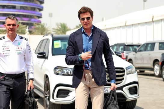 Toto Wolff (GER) Mercedes AMG F1 Shareholder and Executive Director.
11.04.2025. Formula 1 World Championship, Rd 4, Bahrain Grand Prix, Sakhir, Bahrain, Practice Day
- www.xpbimages.com, EMail: requests@xpbimages.com © Copyright: Bearne / XPB Images