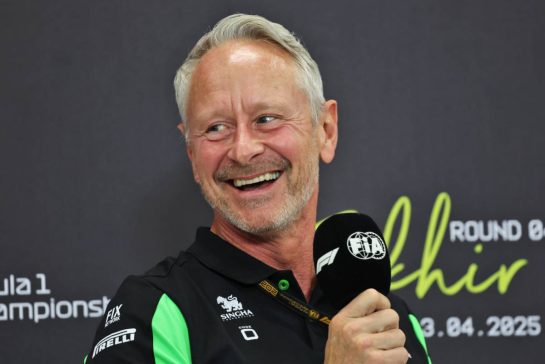 Jonathan Wheatley (GBR) Sauber Team Principal in the FIA Press Conference.
11.04.2025. Formula 1 World Championship, Rd 4, Bahrain Grand Prix, Sakhir, Bahrain, Practice Day
- www.xpbimages.com, EMail: requests@xpbimages.com © Copyright: Bearne / XPB Images