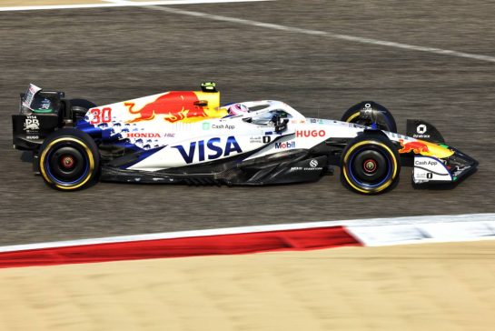 Liam Lawson (NZL) Racing Bulls VCARB 02.
12.04.2025. Formula 1 World Championship, Rd 4, Bahrain Grand Prix, Sakhir, Bahrain, Qualifying Day.
- www.xpbimages.com, EMail: requests@xpbimages.com © Copyright: Bearne / XPB Images