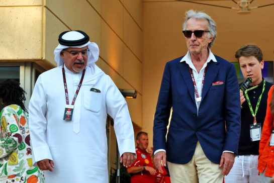 (L to R): Crown Prince Shaikh Salman bin Isa Hamad Al Khalifa (BRN) with Luca di Montezemolo (ITA).
12.04.2025. Formula 1 World Championship, Rd 4, Bahrain Grand Prix, Sakhir, Bahrain, Qualifying Day.
- www.xpbimages.com, EMail: requests@xpbimages.com © Copyright: Batchelor / XPB Images