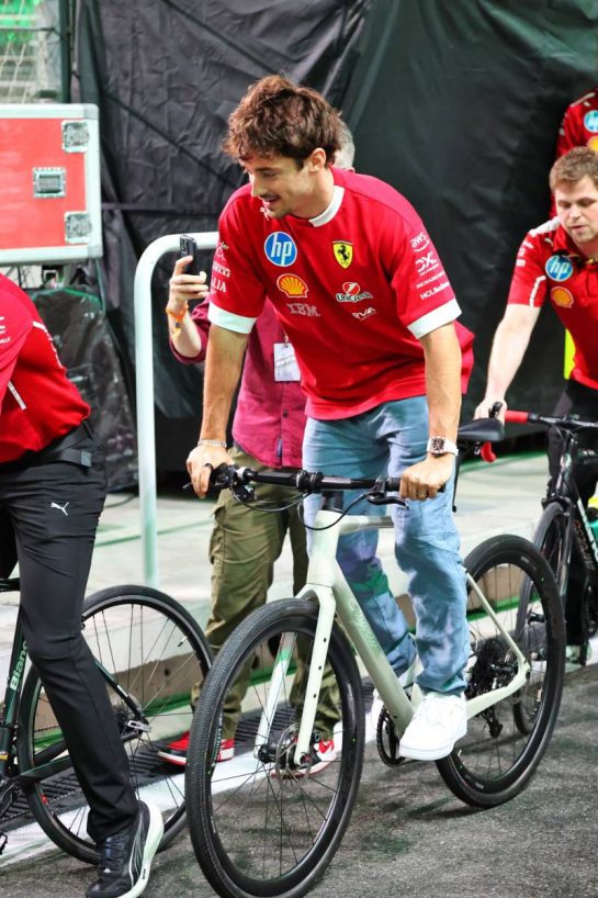 Charles Leclerc (MON) Ferrari rides the circuit.
17.04.2025. Formula 1 World Championship, Rd 5, Saudi Arabian Grand Prix, Jeddah, Saudi Arabia, Preparation Day.
- www.xpbimages.com, EMail: requests@xpbimages.com © Copyright: Batchelor / XPB Images