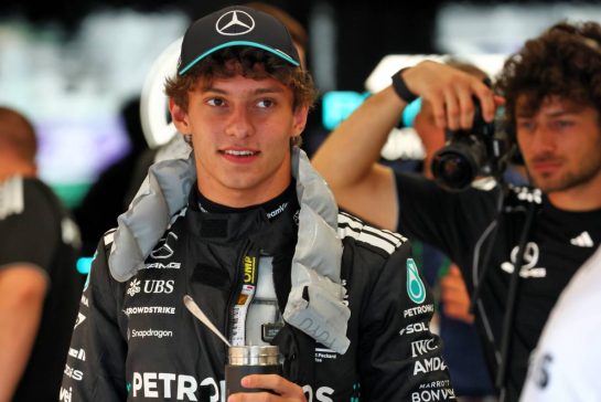 Andrea Kimi Antonelli (ITA) Mercedes AMG F1.
19.04.2025. Formula 1 World Championship, Rd 5, Saudi Arabian Grand Prix, Jeddah, Saudi Arabia, Qualifying Day.
- www.xpbimages.com, EMail: requests@xpbimages.com © Copyright: Batchelor / XPB Images