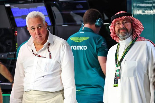 Lawrence Stroll (CDN) Aston Martin F1 Team Investor (Left).
19.04.2025. Formula 1 World Championship, Rd 5, Saudi Arabian Grand Prix, Jeddah, Saudi Arabia, Qualifying Day.
- www.xpbimages.com, EMail: requests@xpbimages.com © Copyright: Batchelor / XPB Images