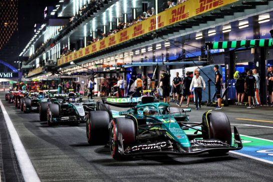 Fernando Alonso (ESP) Aston Martin F1 Team AMR25 leaves the pits.
19.04.2025. Formula 1 World Championship, Rd 5, Saudi Arabian Grand Prix, Jeddah, Saudi Arabia, Qualifying Day.
- www.xpbimages.com, EMail: requests@xpbimages.com © Copyright: Batchelor / XPB Images