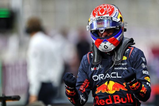 Max Verstappen (NLD) Red Bull Racing celebrates his pole position in qualifying parc ferme.
19.04.2025. Formula 1 World Championship, Rd 5, Saudi Arabian Grand Prix, Jeddah, Saudi Arabia, Qualifying Day.
- www.xpbimages.com, EMail: requests@xpbimages.com © Copyright: Charniaux / XPB Images