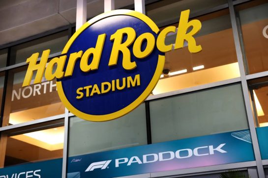 Paddock atmosphere - Hard Rock Stadium.
01.05.2025. Formula 1 World Championship, Rd 6, Miami Grand Prix, Miami, Florida, USA, Preparation Day.
- www.xpbimages.com, EMail: requests@xpbimages.com © Copyright: Batchelor / XPB Images