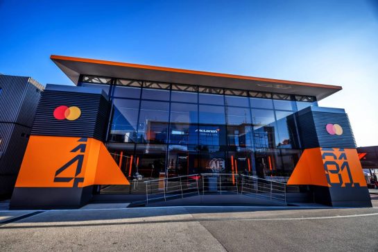 McLaren motorhome in the paddock.
15.05.2025. Formula 1 World Championship, Rd 7, Emilia Romagna Grand Prix, Imola, Italy, Preparation Day.
- www.xpbimages.com, EMail: requests@xpbimages.com © Copyright: Bearne / XPB Images