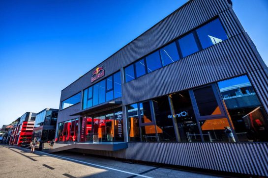 Red Bull Energy Station in the paddock.
15.05.2025. Formula 1 World Championship, Rd 7, Emilia Romagna Grand Prix, Imola, Italy, Preparation Day.
- www.xpbimages.com, EMail: requests@xpbimages.com © Copyright: Bearne / XPB Images
