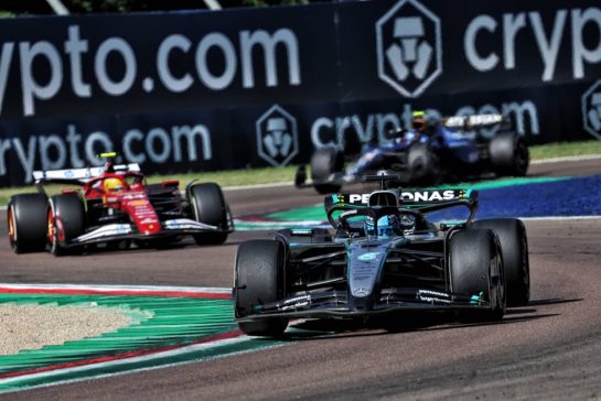 George Russell (GBR) Mercedes AMG F1 W16.
18.05.2025. Formula 1 World Championship, Rd 7, Emilia Romagna Grand Prix, Imola, Italy, Race Day.
- www.xpbimages.com, EMail: requests@xpbimages.com © Copyright: Bearne / XPB Images