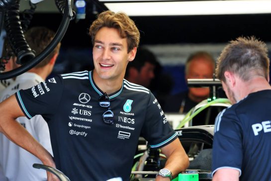 George Russell (GBR) Mercedes AMG F1.
22.05.2025. Formula 1 World Championship, Rd 8, Monaco Grand Prix, Monte Carlo, Monaco, Preparation Day.
- www.xpbimages.com, EMail: requests@xpbimages.com © Copyright: Batchelor / XPB Images