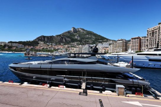 Unleash the Lion - the boat of Max Verstappen (NLD) Red Bull Racing, in the Monaco Harbour.
22.05.2025. Formula 1 World Championship, Rd 8, Monaco Grand Prix, Monte Carlo, Monaco, Preparation Day.
- www.xpbimages.com, EMail: requests@xpbimages.com © Copyright: Moy / XPB Images