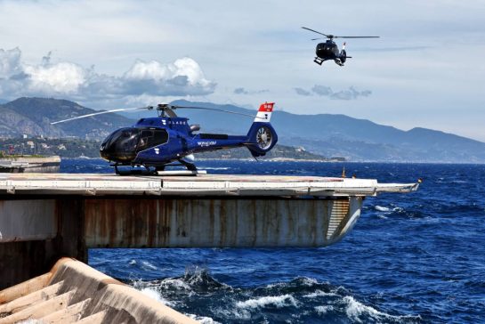 Circuit atmosphere - Monacair - Helicopter taxis.
22.05.2025. Formula 1 World Championship, Rd 8, Monaco Grand Prix, Monte Carlo, Monaco, Preparation Day.
- www.xpbimages.com, EMail: requests@xpbimages.com © Copyright: Moy / XPB Images