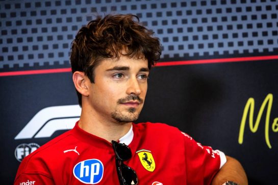 Charles Leclerc (MON) Ferrari in the FIA Press Conference.
22.05.2025. Formula 1 World Championship, Rd 8, Monaco Grand Prix, Monte Carlo, Monaco, Preparation Day.
- www.xpbimages.com, EMail: requests@xpbimages.com © Copyright: Bearne / XPB Images