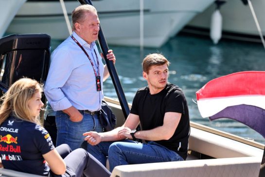 Max Verstappen (NLD) Red Bull Racing with his father Jos Verstappen (NLD) on a boat in the harbour.
23.05.2025. Formula 1 World Championship, Rd 8, Monaco Grand Prix, Monte Carlo, Monaco, Practice Day.
- www.xpbimages.com, EMail: requests@xpbimages.com © Copyright: Moy / XPB Images