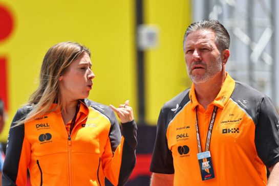 Zak Brown (USA) McLaren Executive Director (Right).
23.05.2025. Formula 1 World Championship, Rd 8, Monaco Grand Prix, Monte Carlo, Monaco, Practice Day.
- www.xpbimages.com, EMail: requests@xpbimages.com © Copyright: Batchelor / XPB Images